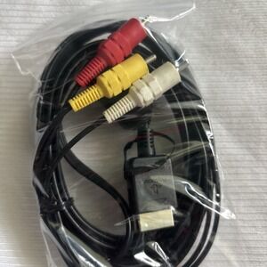 Sony PlayStation PS1 PS2 PS3 AV RCA Composite Audio Video Cable OEM Black